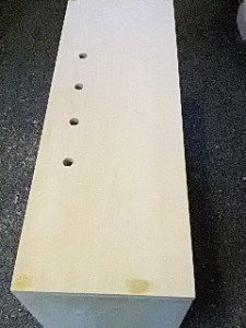 Tap holes drilled