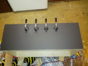 Faucets installed w/ Chalkboard paint