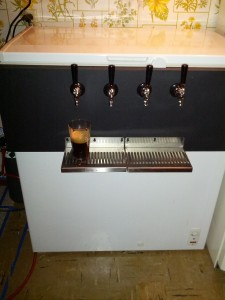 First Beer tapped from the new setup (Oatmeal stout)