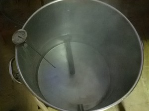 The water heater element installed inside the kettle